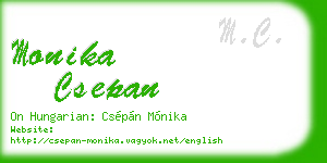 monika csepan business card
