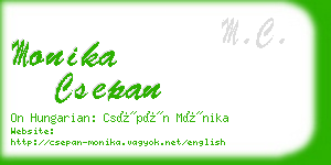 monika csepan business card